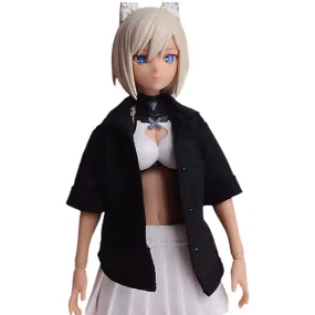 HiPlay ATStory, Machine Girl Shirt Black Color, Doll Clothes For 6-inches Figure