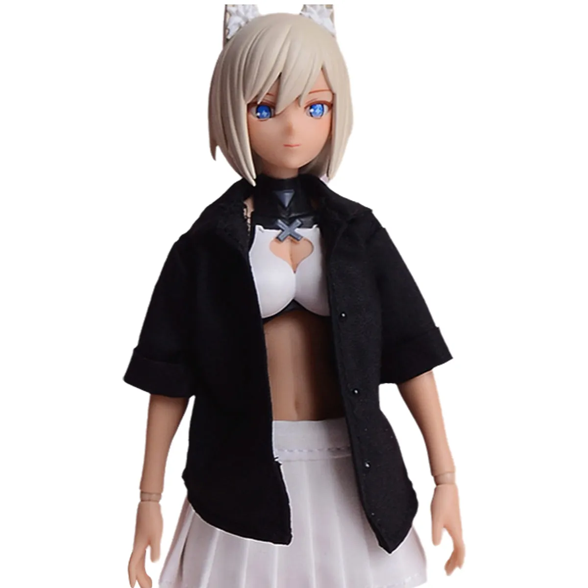 HiPlay ATStory, Machine Girl Shirt Black Color, Doll Clothes For 6-inches Figure