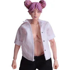 HiPlay ATStory, Machine Girl Shirt White Color, Doll Clothes For 6-inches Figure