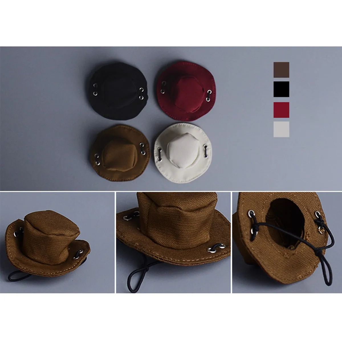 HiPlay ATStory, Round Hat Black Color, Model Accessory For 6-inches Figure