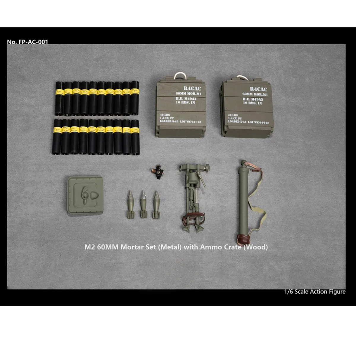 HiPlay Facepool Figure, WWII Marine: Mortar Set, Accessory For 12 Inch Figure FPAC001