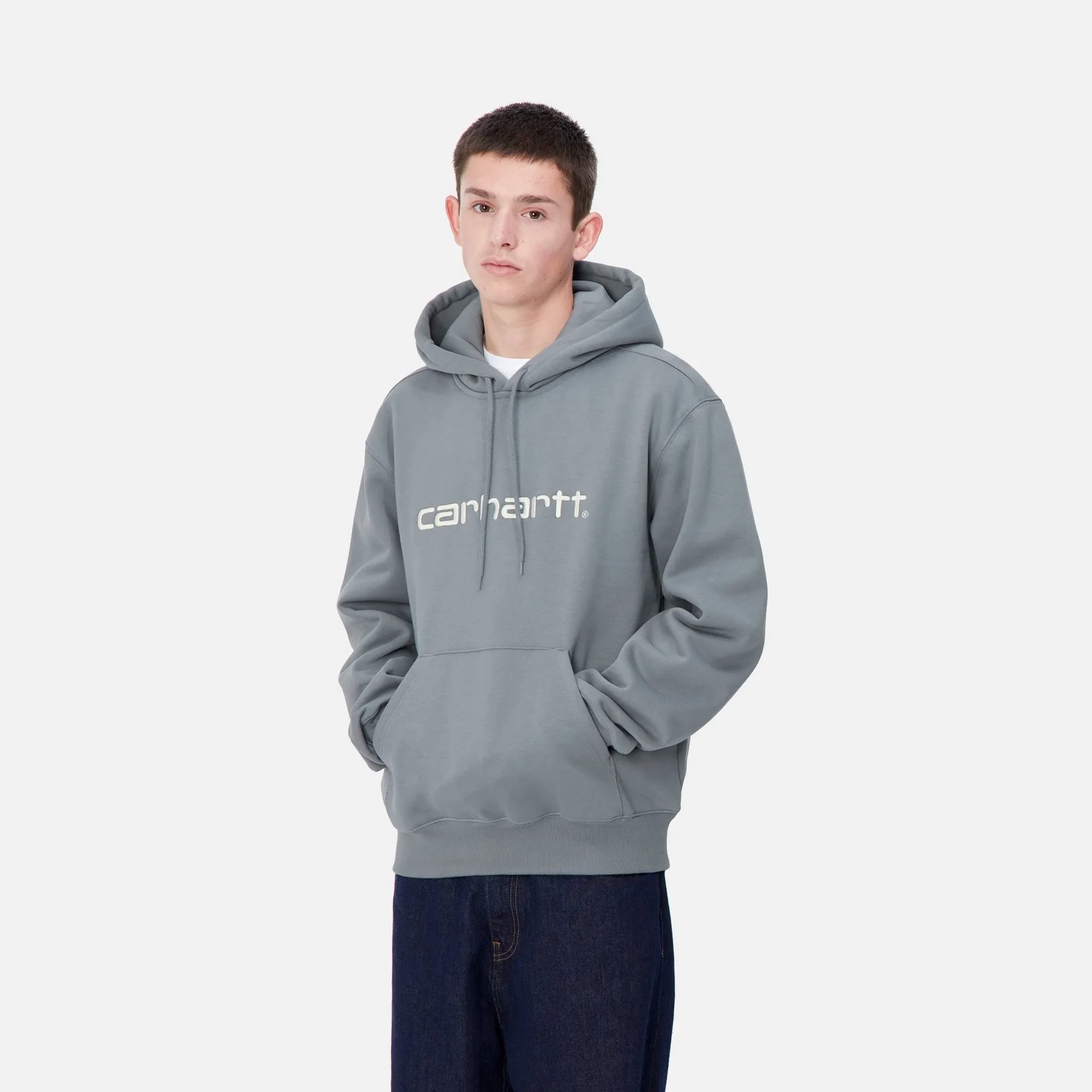 Hooded Carhartt Sweatshirt | Dove Grey / Wax