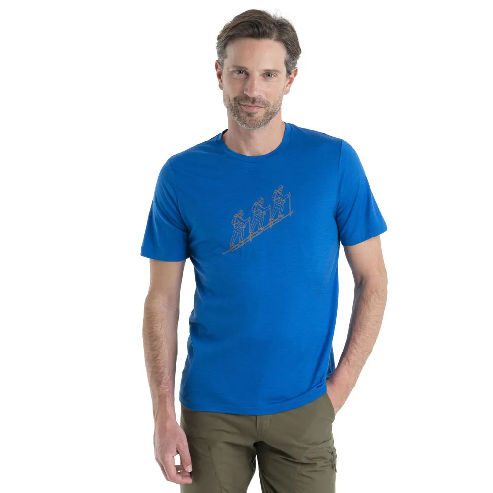 Icebreaker Men's Merino 150 Tech Lite II Short Sleeve Tee Natural Ski Tour