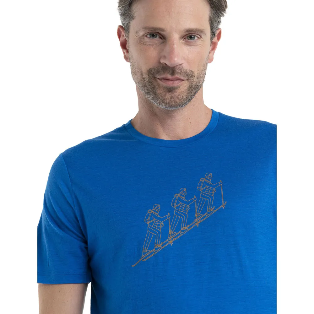 Icebreaker Men's Merino 150 Tech Lite II Short Sleeve Tee Natural Ski Tour