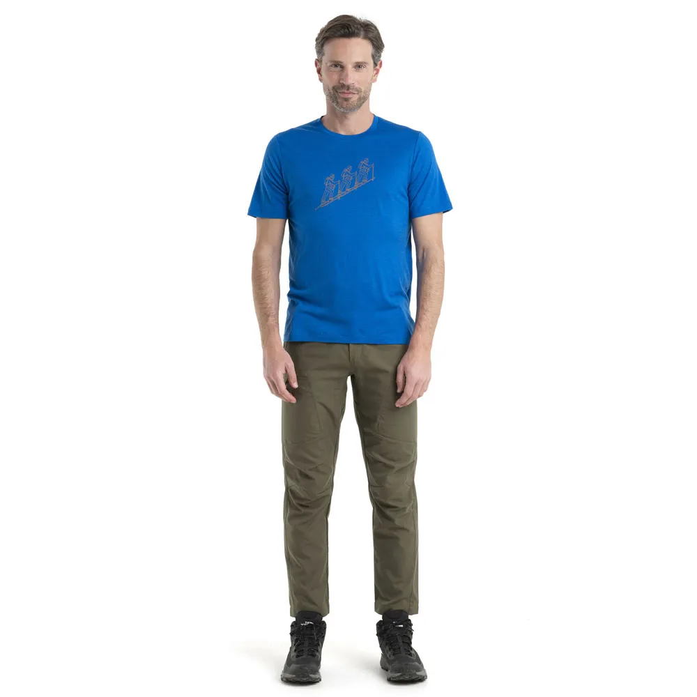 Icebreaker Men's Merino 150 Tech Lite II Short Sleeve Tee Natural Ski Tour