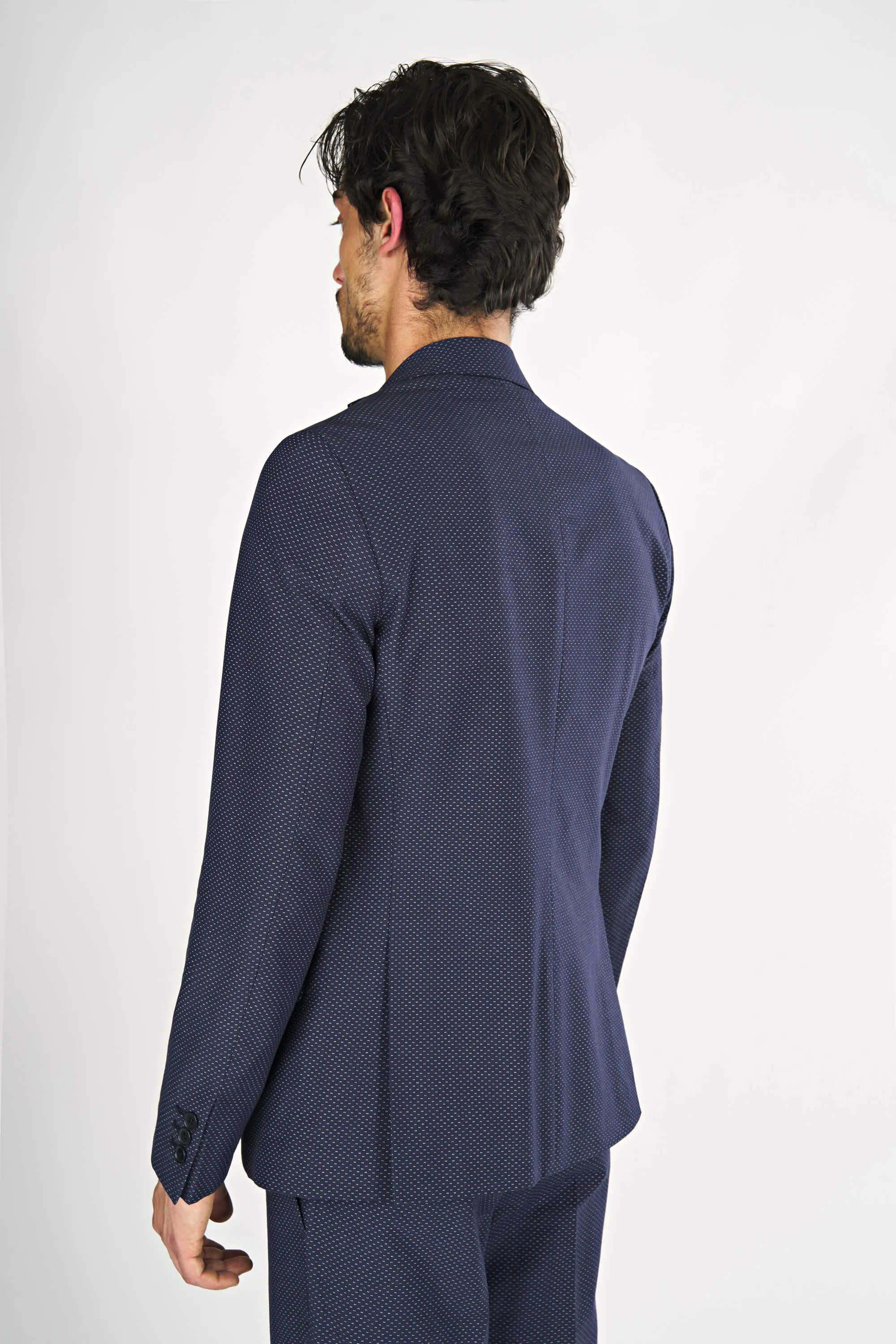 Jacquard Fancy Techno-Fabric Suit