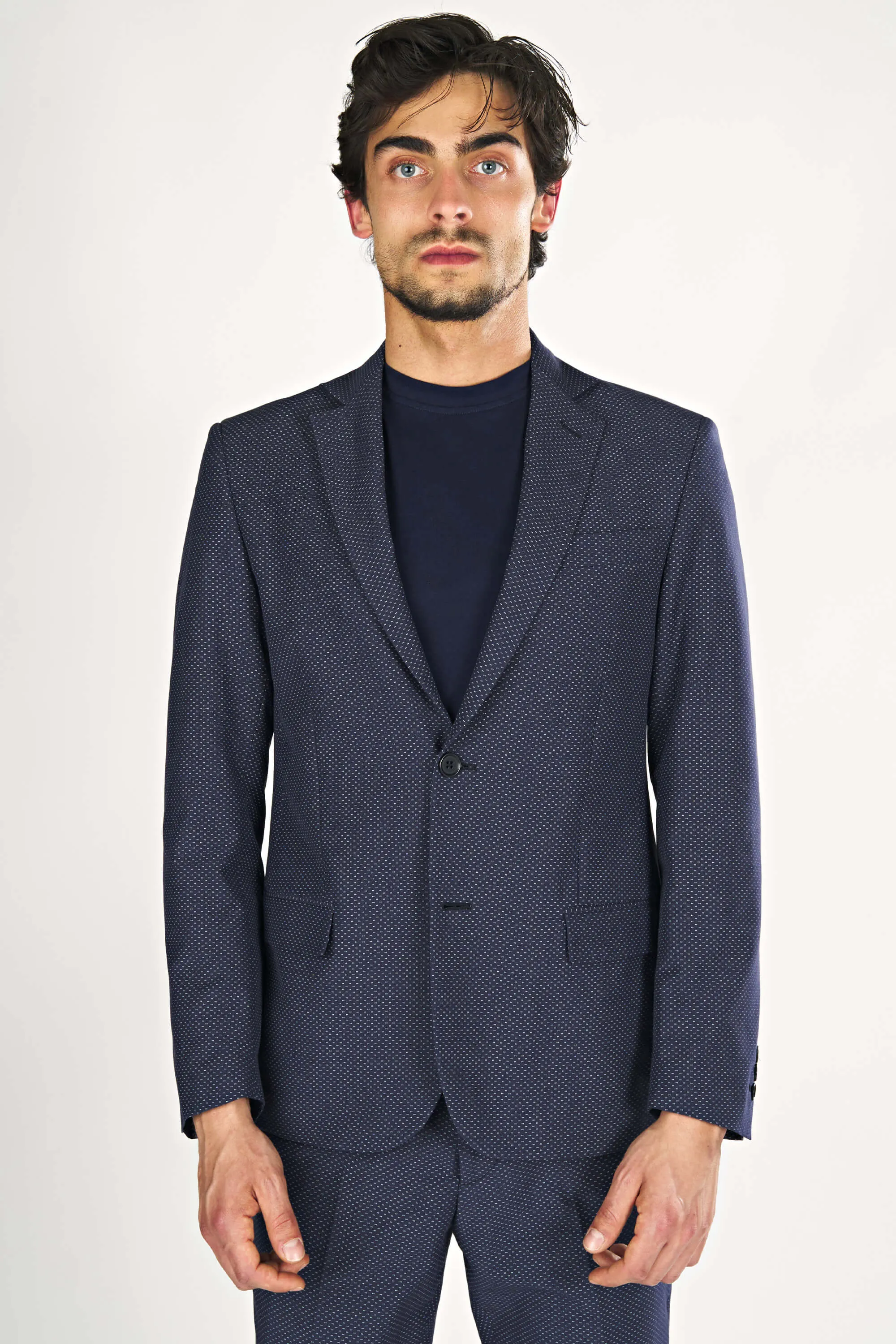 Jacquard Fancy Techno-Fabric Suit