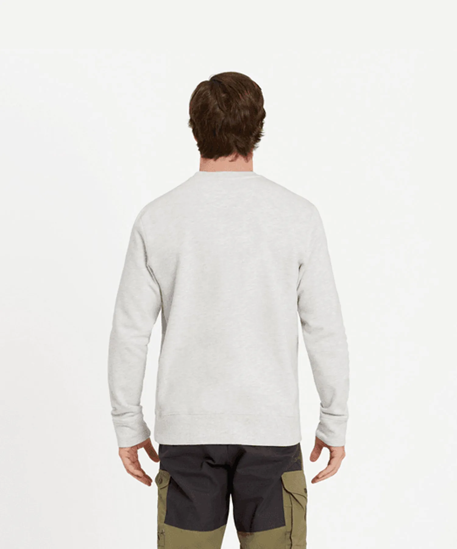 Life is Good Positive Ballyard Script Simply True Fleece Crew - Light Heather Gray