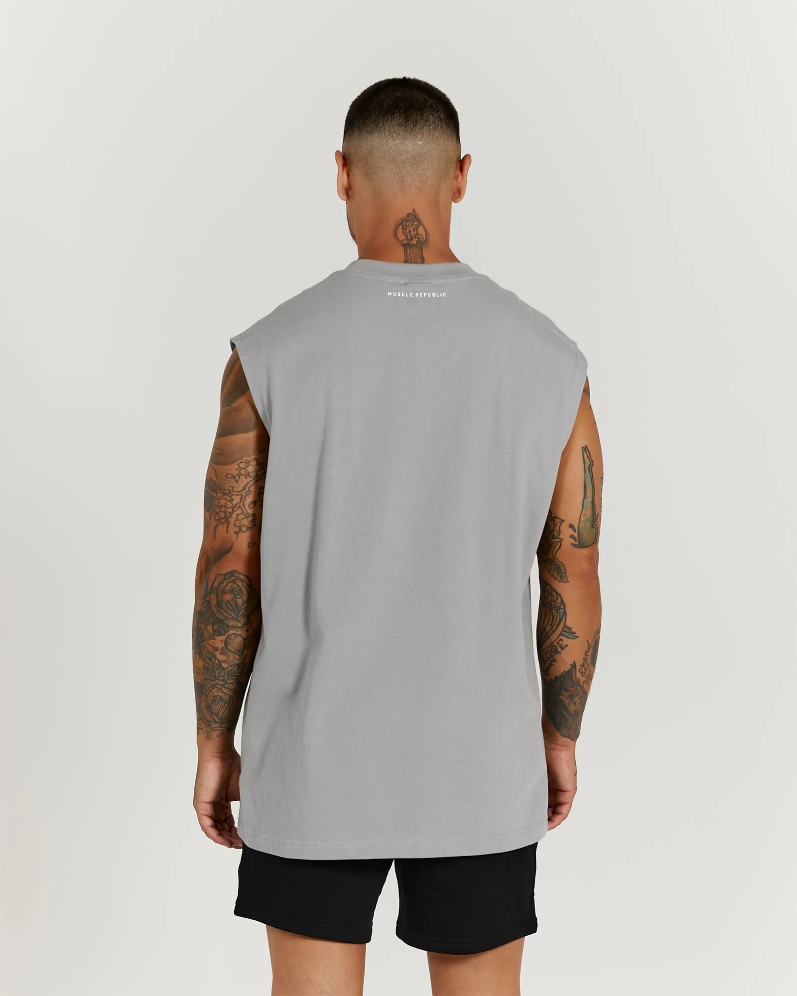 LIGHTWEIGHT OVERSIZED TANK - COOL GREY
