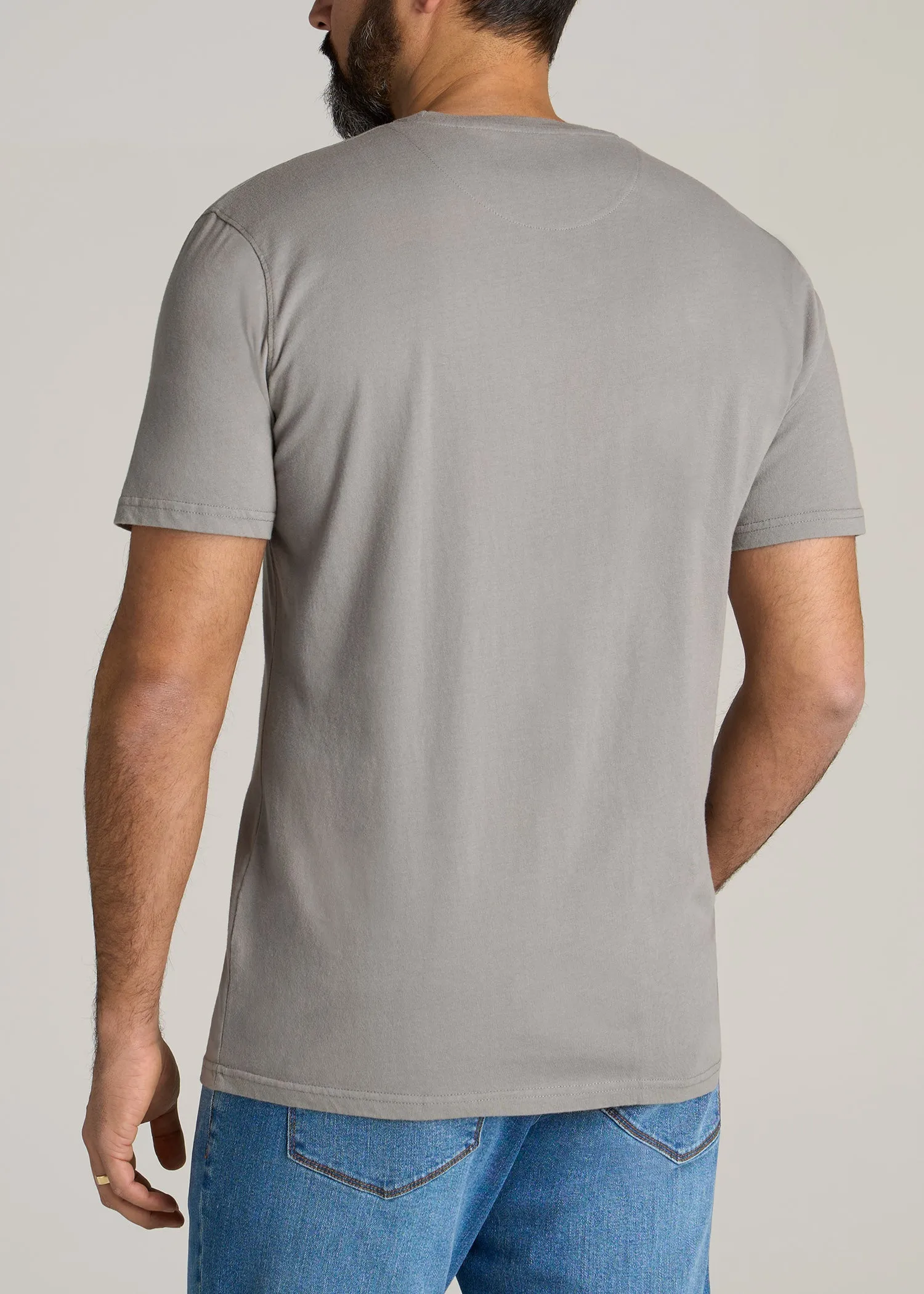 LJ&S Men's Tall REGULAR-FIT Crew Neck Tee in Pewter