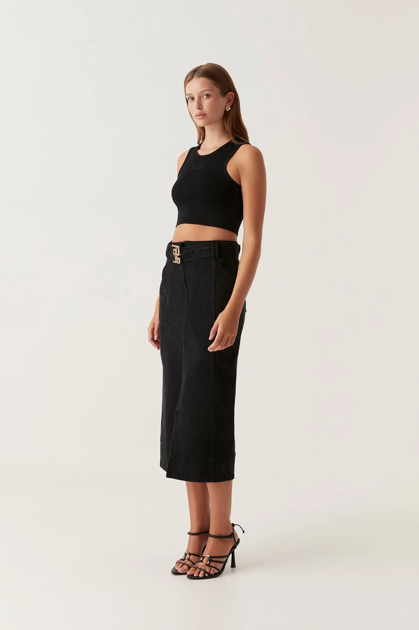 Lola Denim Midi Skirt