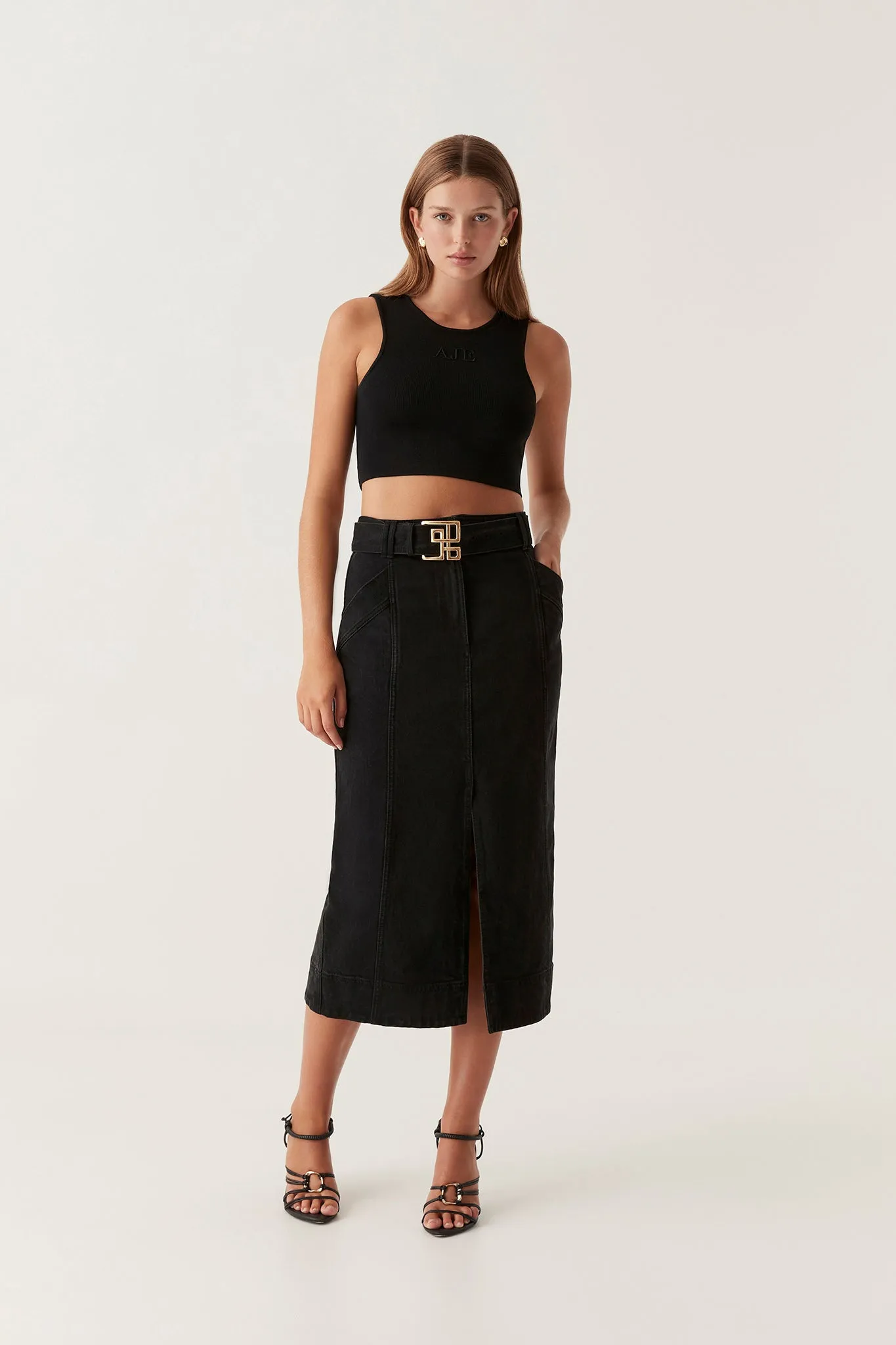 Lola Denim Midi Skirt