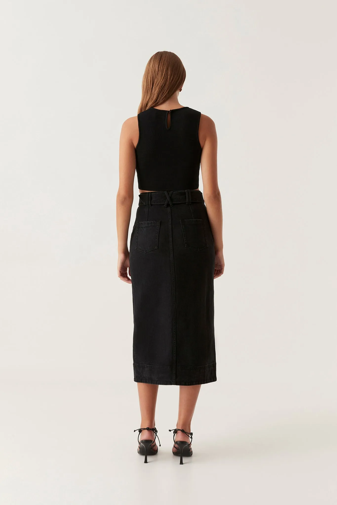 Lola Denim Midi Skirt