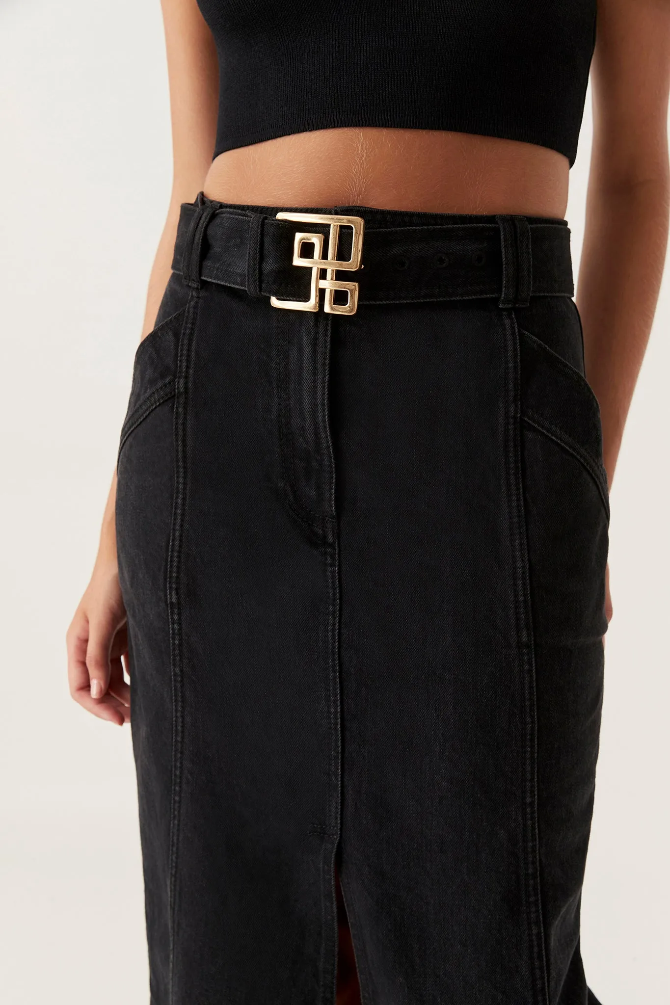Lola Denim Midi Skirt