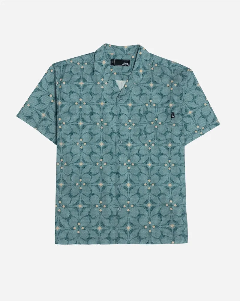 Lost Mens Nifty Woven Short Sleeve Shirt - Sea Fog