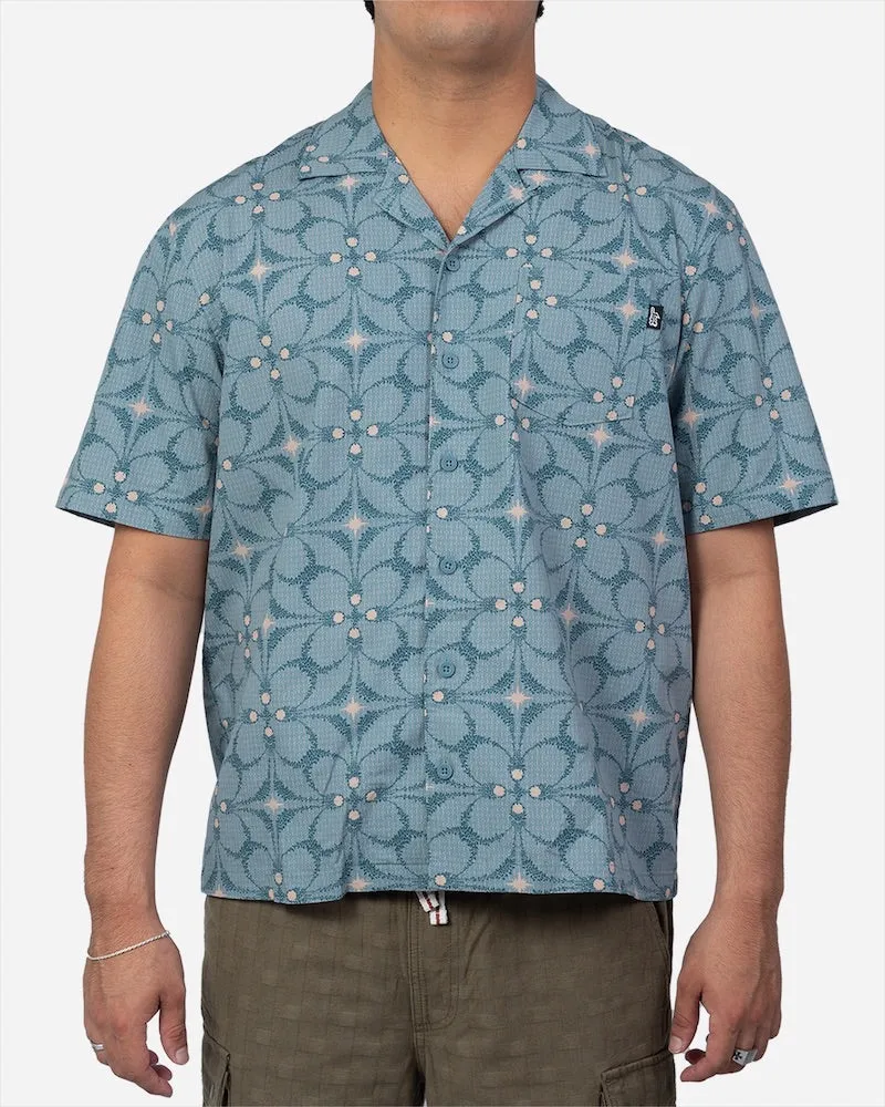 Lost Mens Nifty Woven Short Sleeve Shirt - Sea Fog