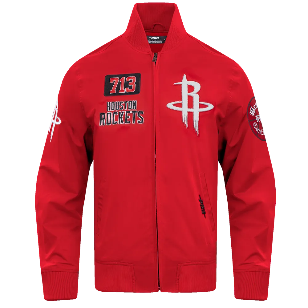 Men's Houston Rockets Pro Standard 713 Edition Rib Twill Jacket
