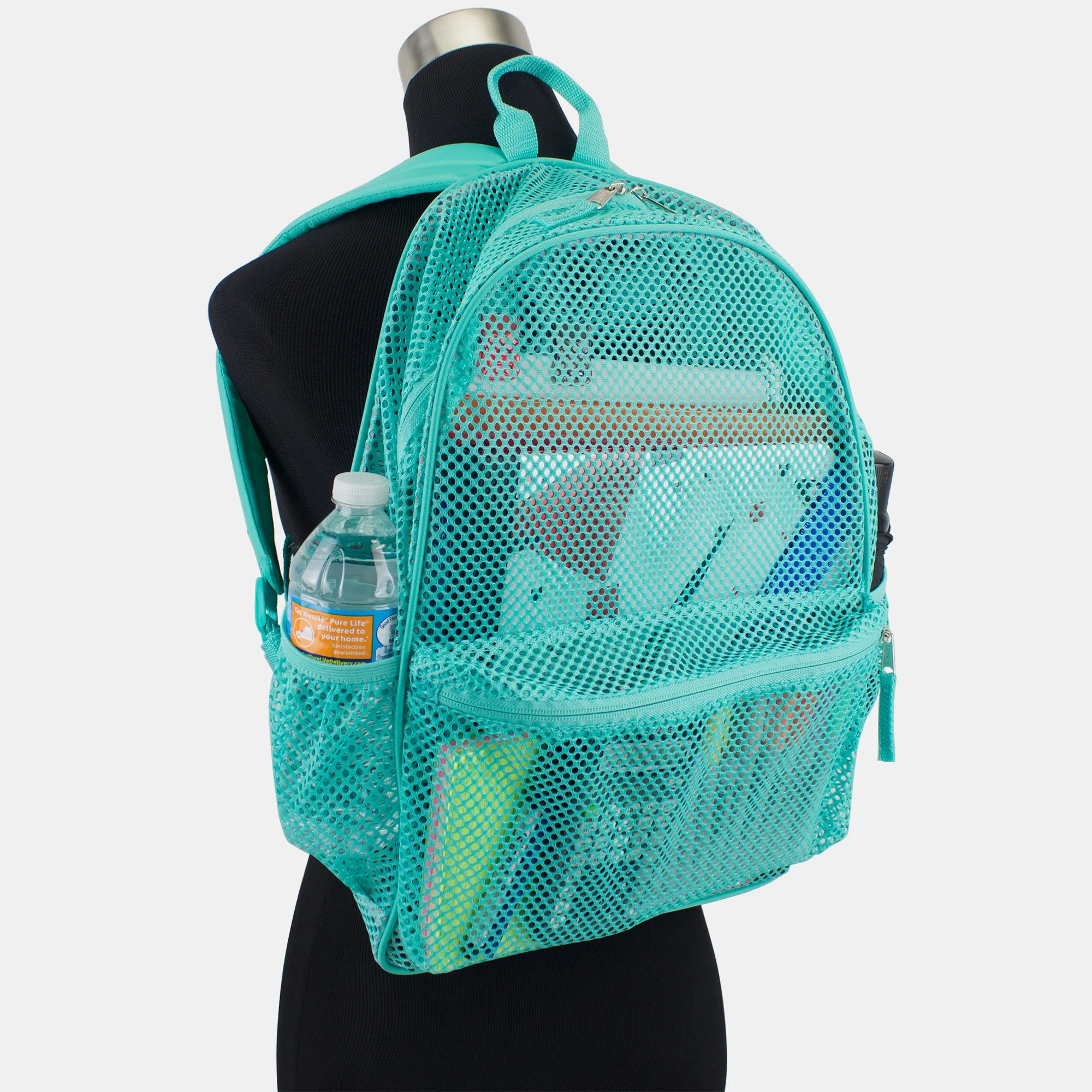 Mesh Backpack, Red/Black