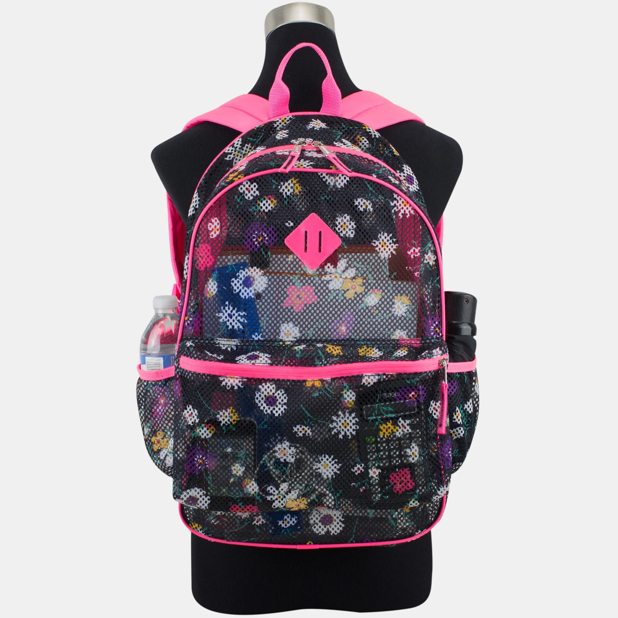Mesh Backpack, Red/Black