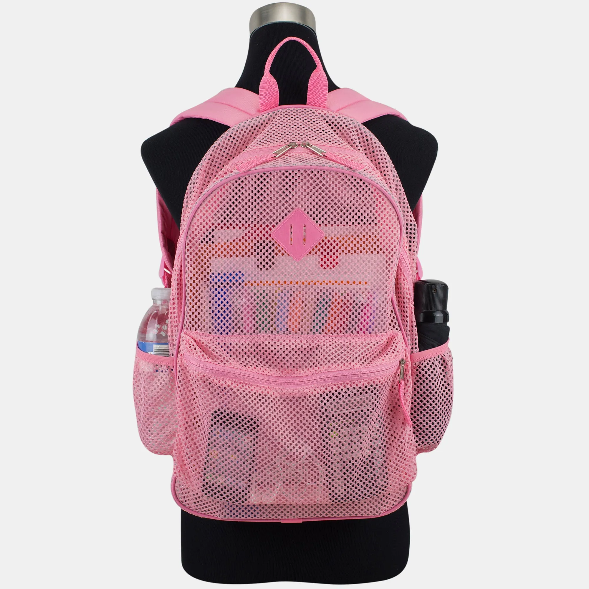 Mesh Backpack, Red/Black