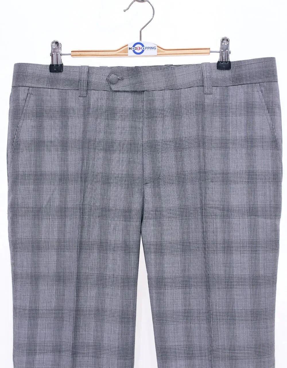 Mod Trouser | Grey Prince Of Wales Check Trouser