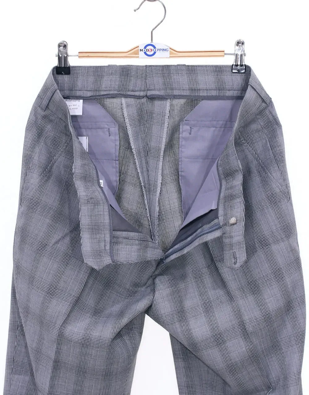 Mod Trouser | Grey Prince Of Wales Check Trouser