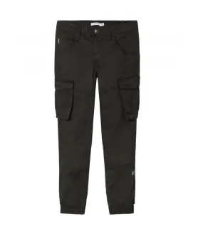 Name It pantalone cargo da ragazzi in cotone elasticizzato 13151735 nero