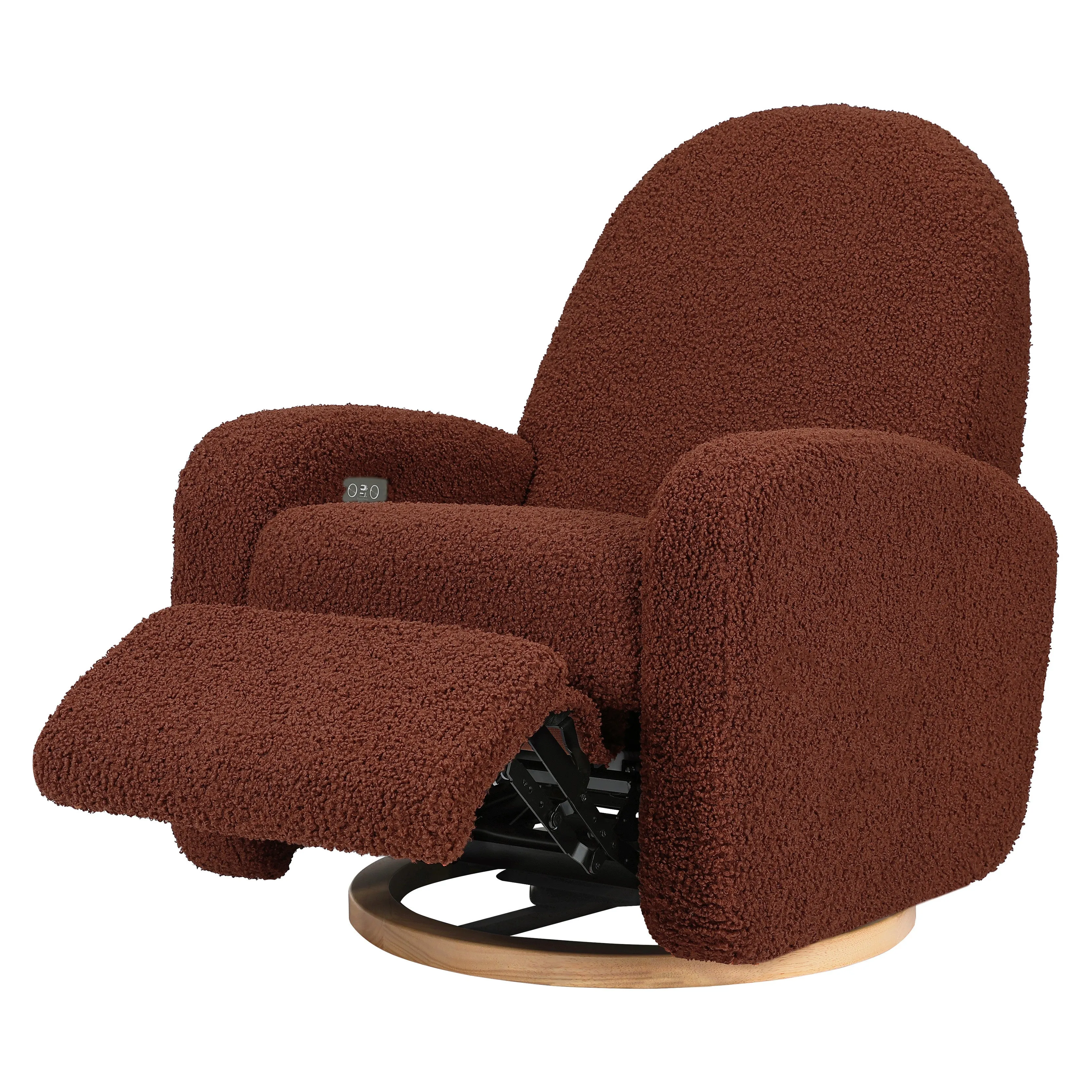 Nami Electronic Recliner and Swivel Glider Recliner in Teddy Loop with USB port
