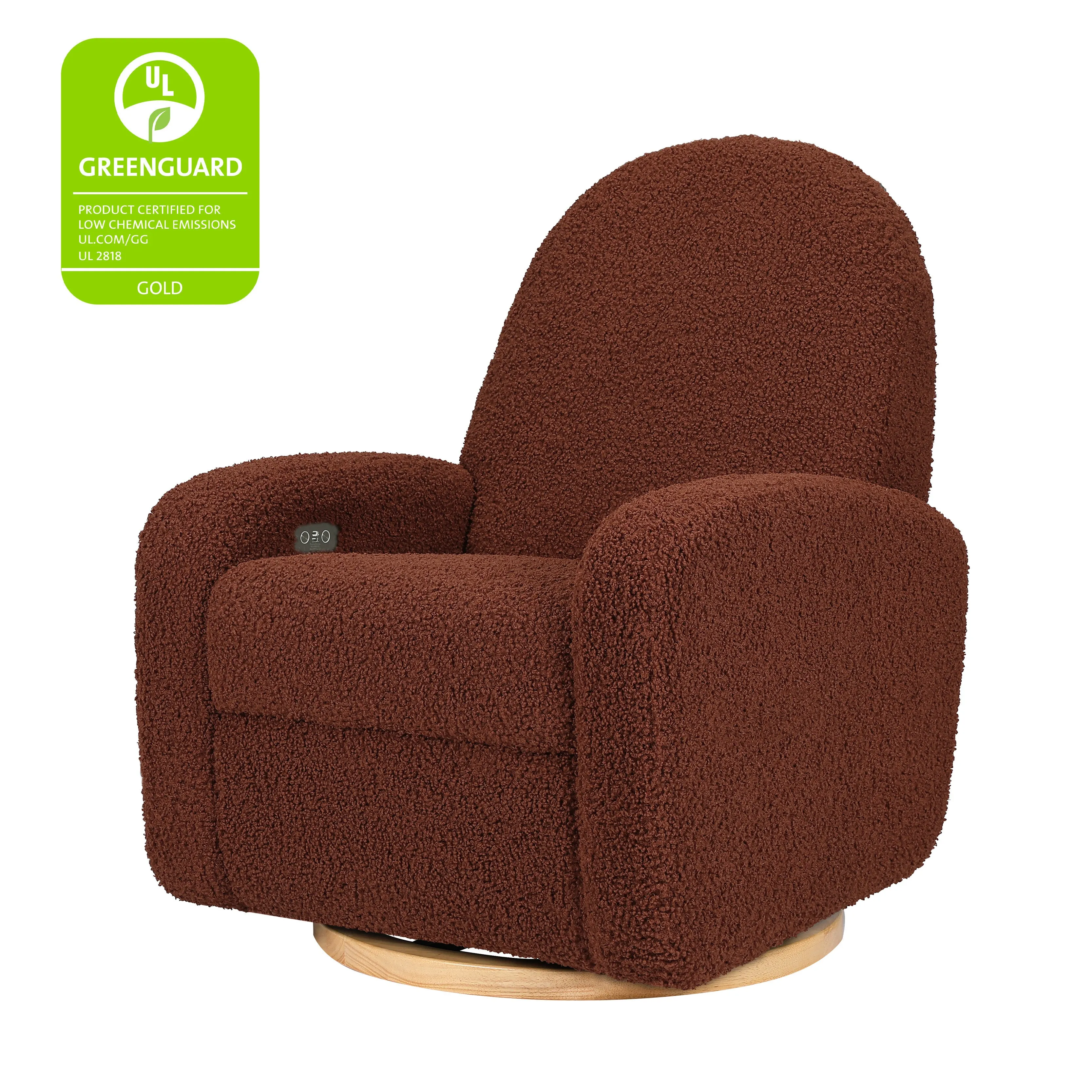Nami Electronic Recliner and Swivel Glider Recliner in Teddy Loop with USB port