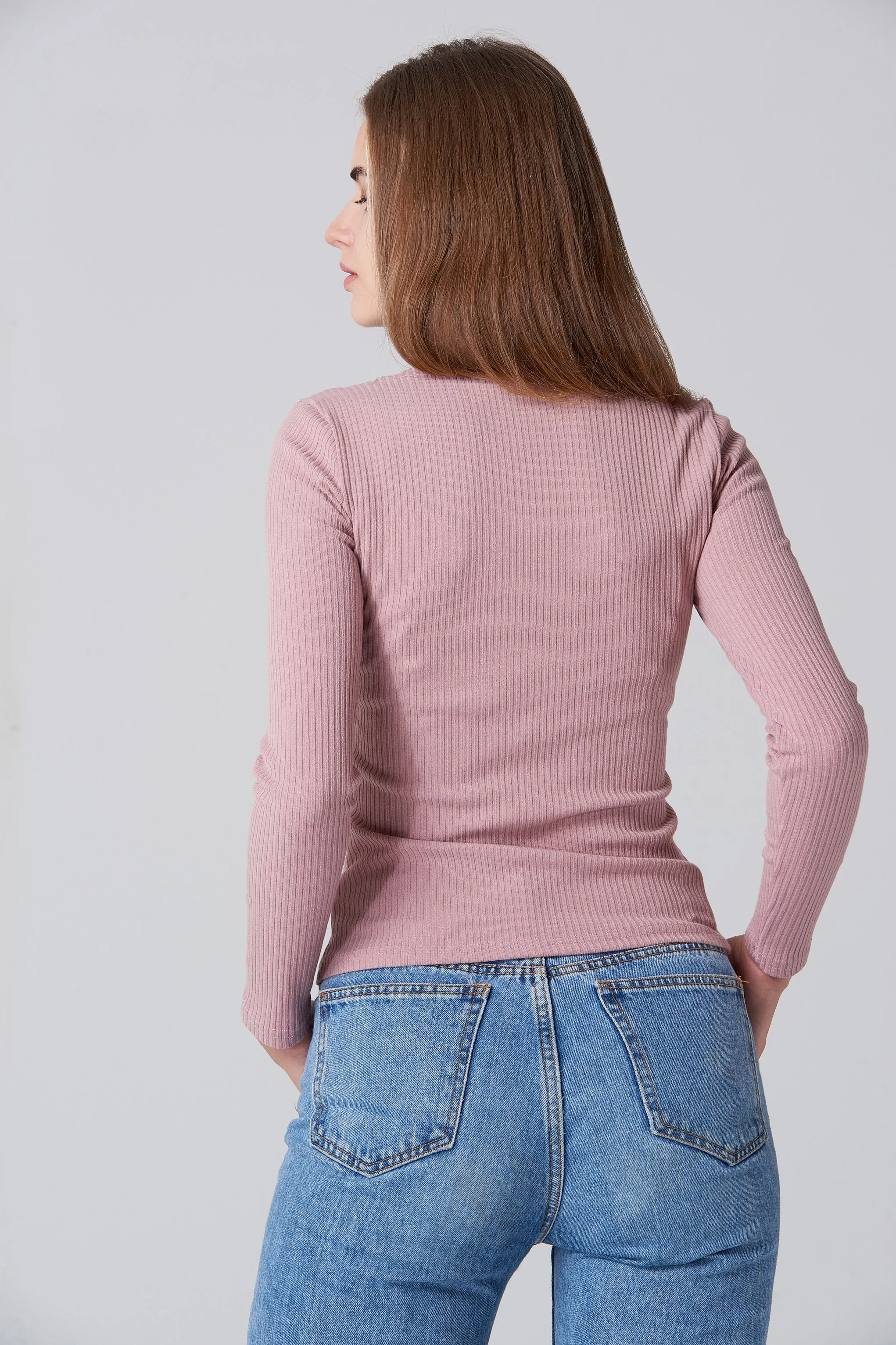 Pink Cross Body Sleeved Top