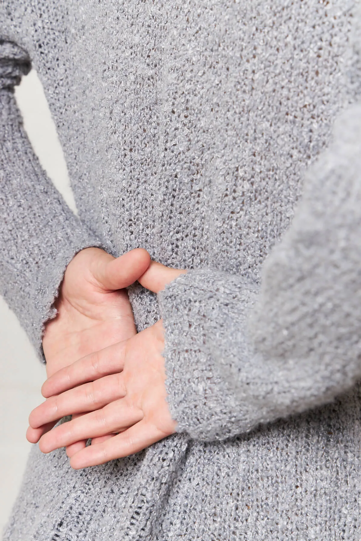 Popover Roundneck Grey Boucle