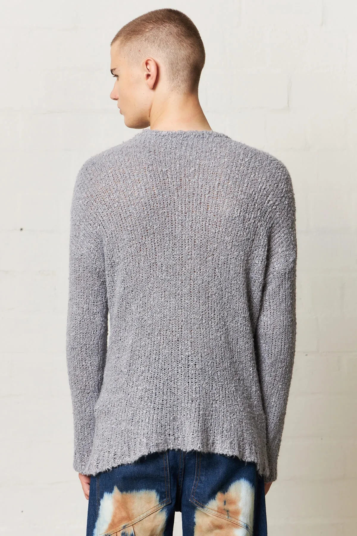 Popover Roundneck Grey Boucle