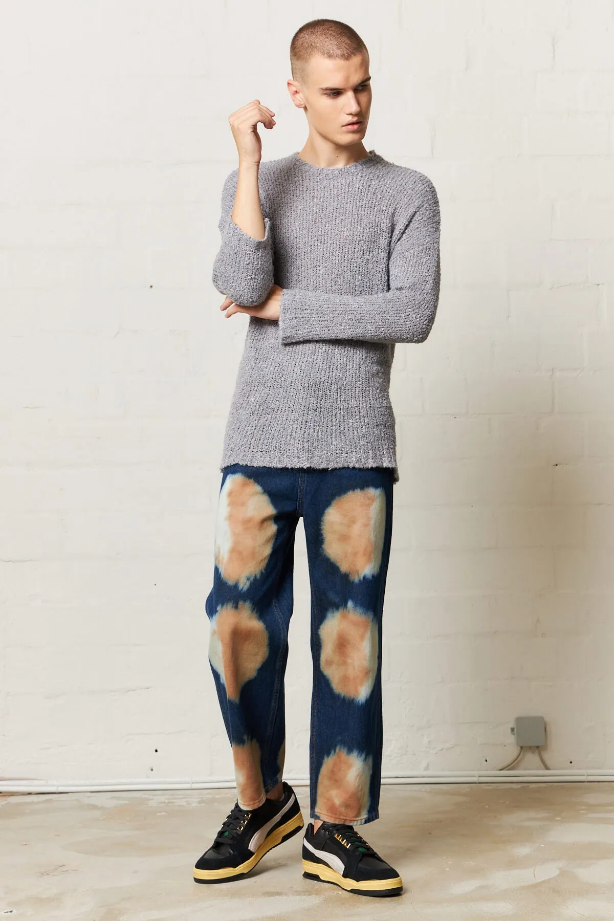 Popover Roundneck Grey Boucle