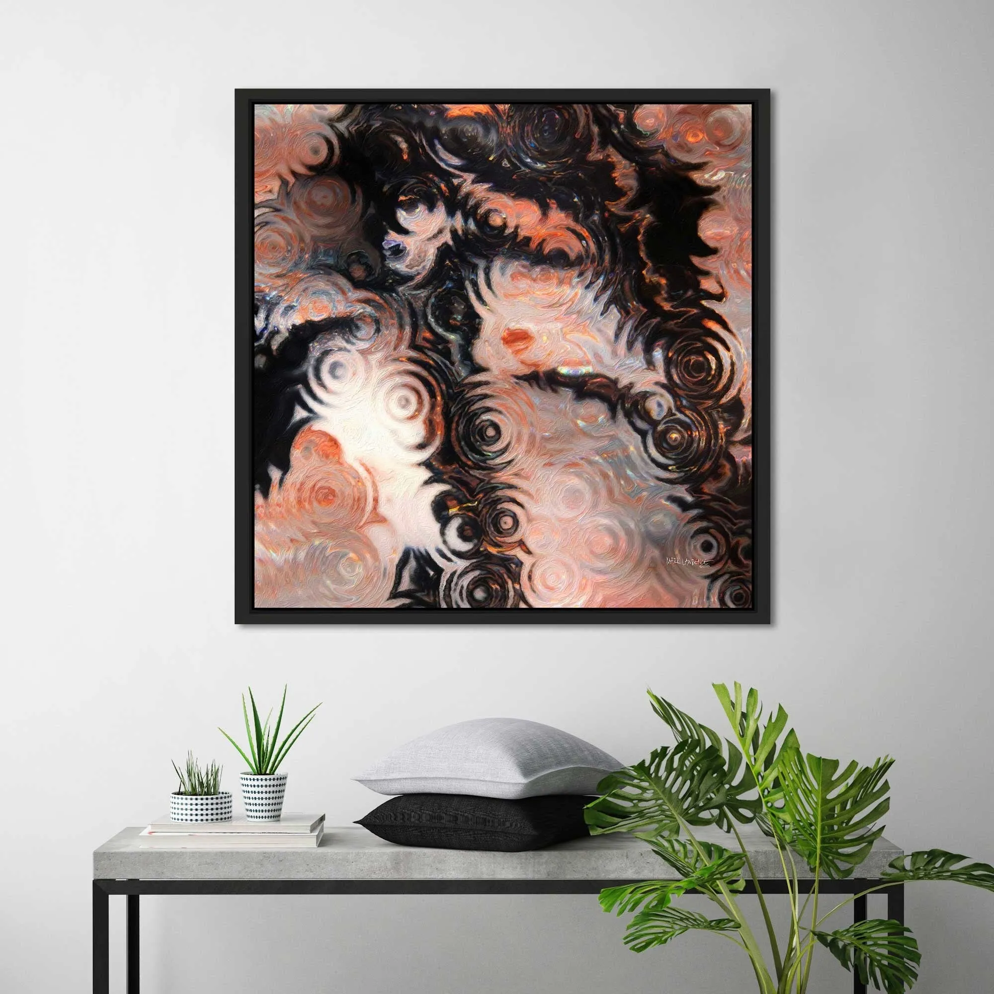 "2 Kings 20 5 I Will Heal You(Square)" by Mark Lawrence Print on Floating Frame