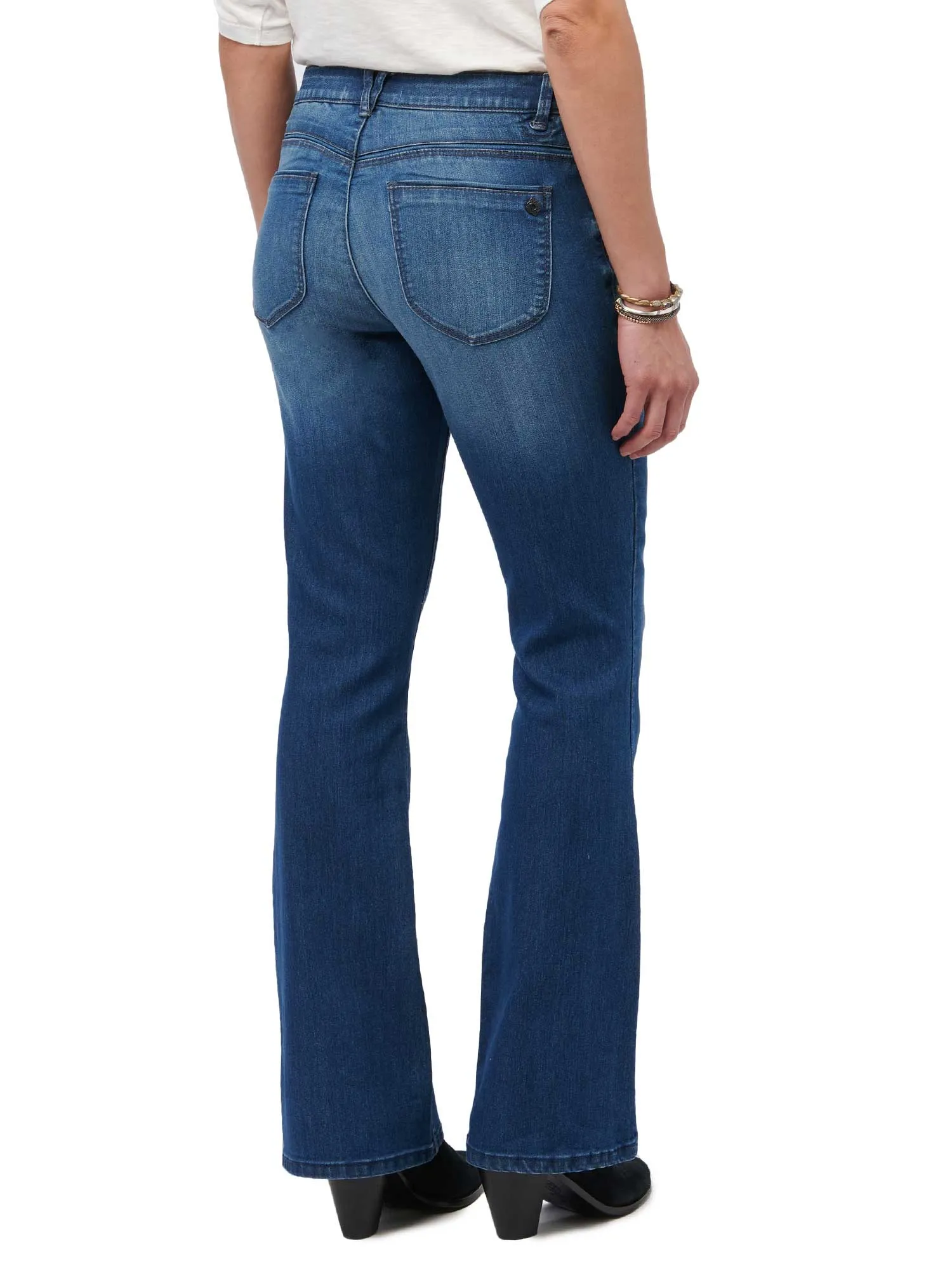 "Ab"solution® Petite Blue High Rise Itty Bitty Bootcut Jeans
