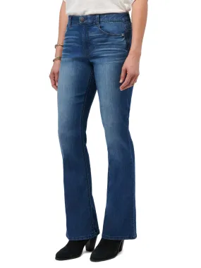 "Ab"solution® Petite Blue High Rise Itty Bitty Bootcut Jeans