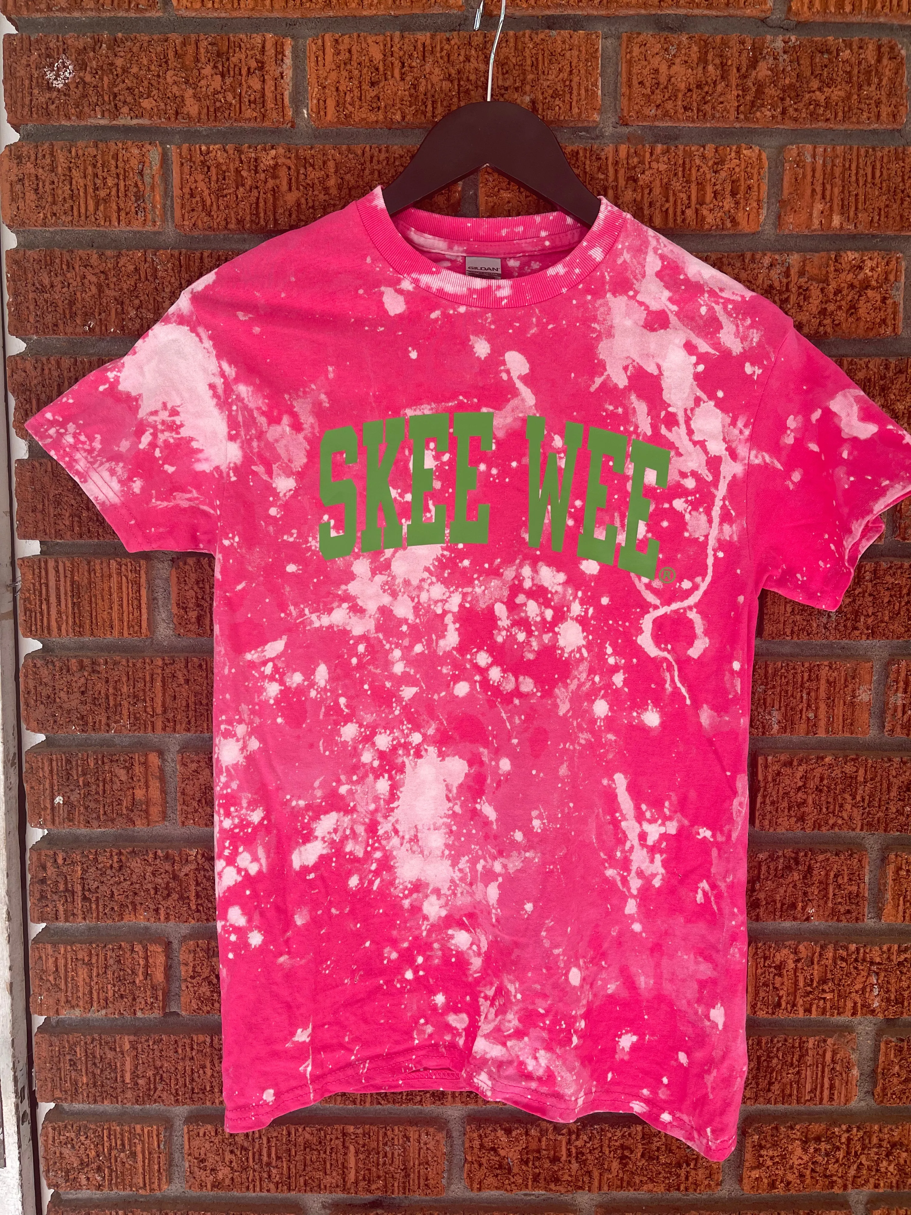 "The Signature Stroll" Skee Wee Pink Hand Dyed T-Shirt