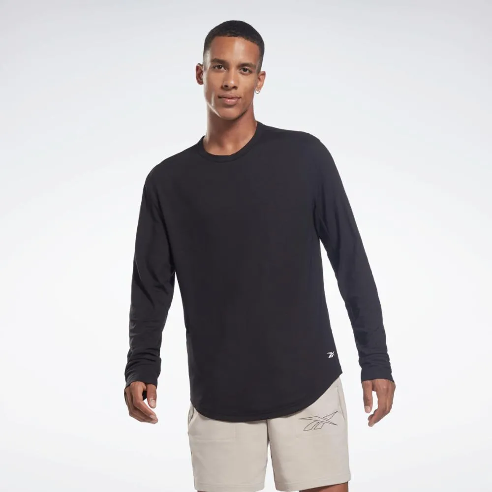 Reebok Apparel Men ACTIVCHILL DREAMBLEND Long Sleeve Shirt BLACK