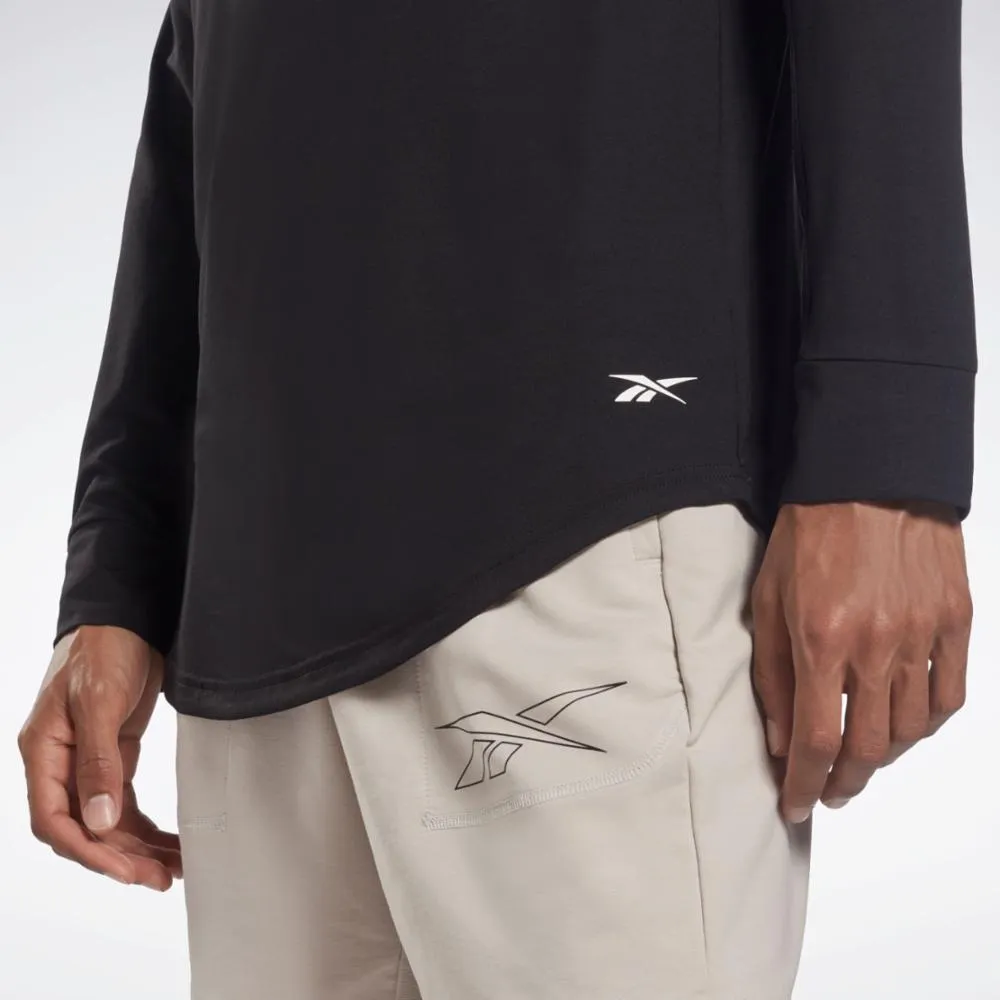 Reebok Apparel Men ACTIVCHILL DREAMBLEND Long Sleeve Shirt BLACK