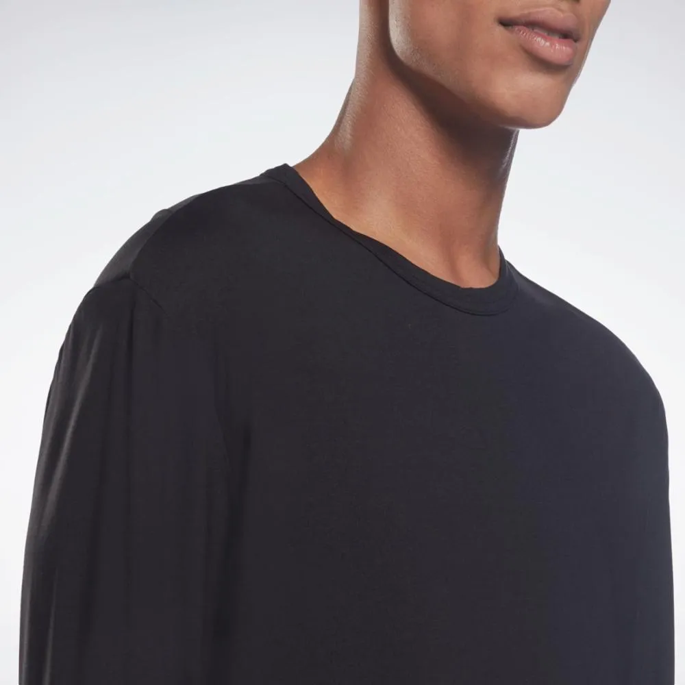 Reebok Apparel Men ACTIVCHILL DREAMBLEND Long Sleeve Shirt BLACK