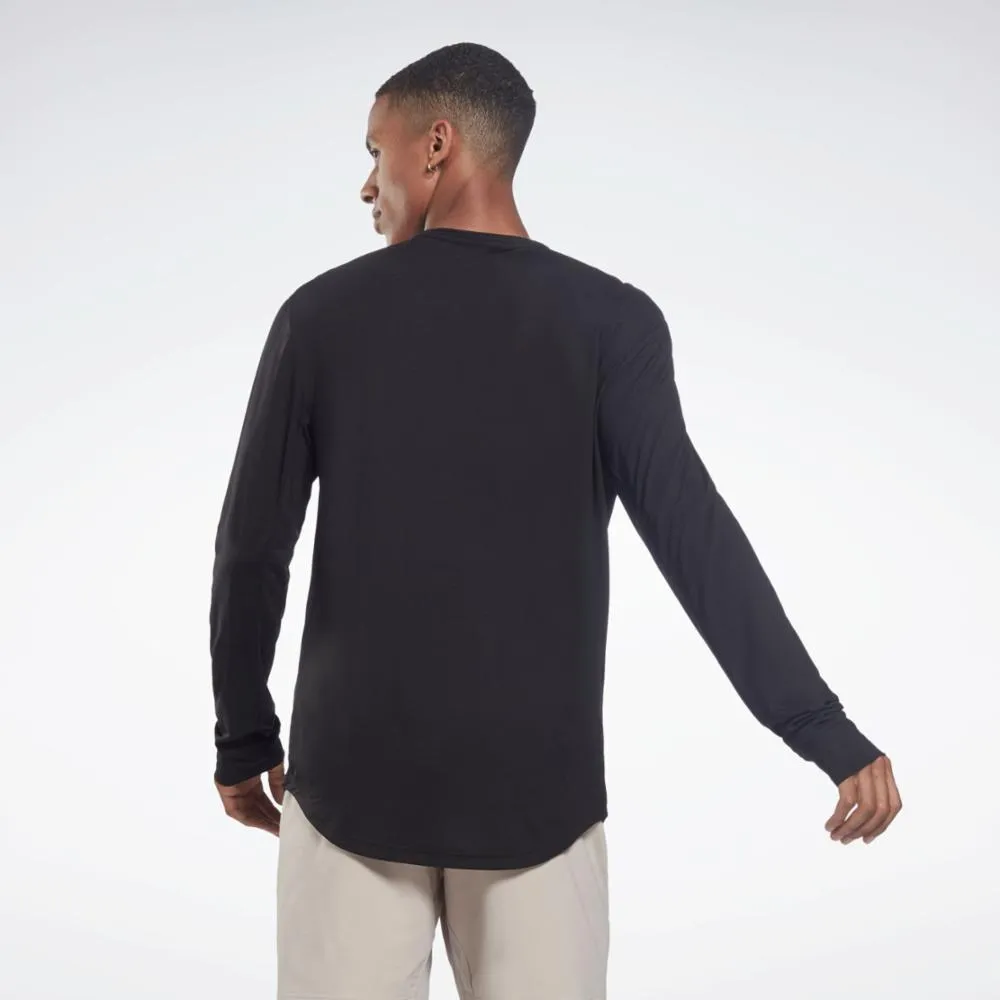 Reebok Apparel Men ACTIVCHILL DREAMBLEND Long Sleeve Shirt BLACK