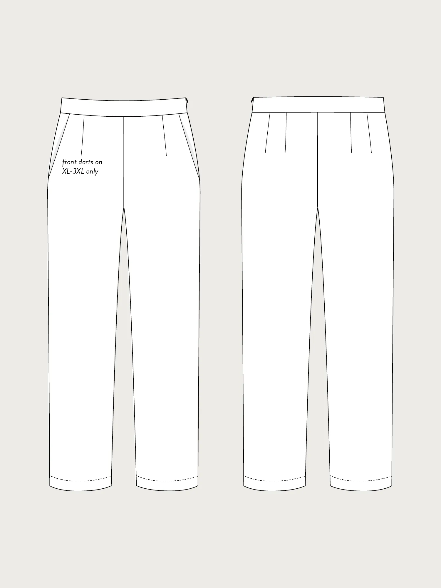 REGULAR FIT TROUSERS PATTERN