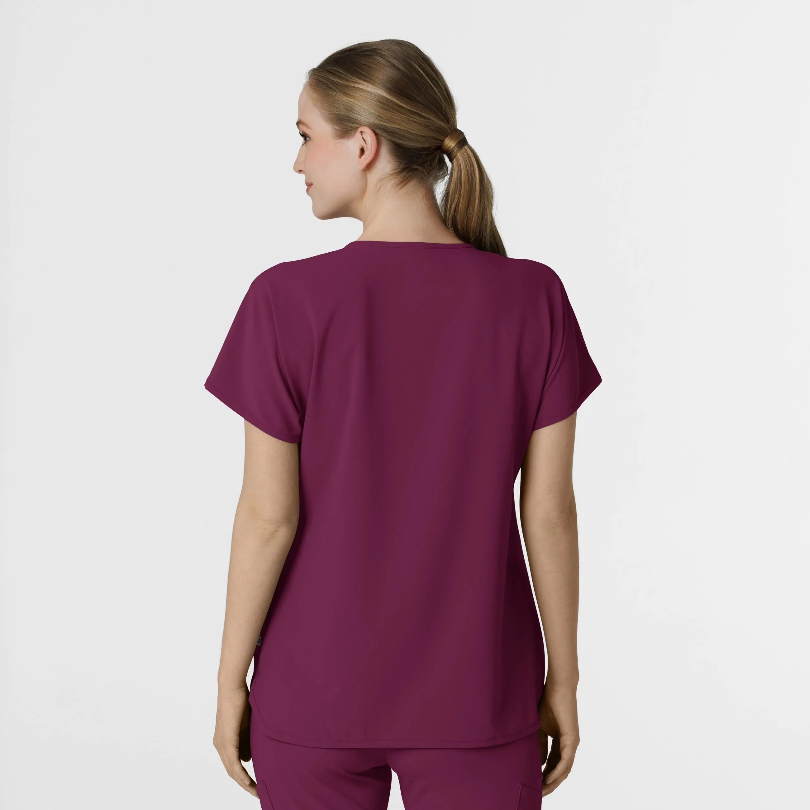 RENEW Women's Dolman Scrub Top - Wine