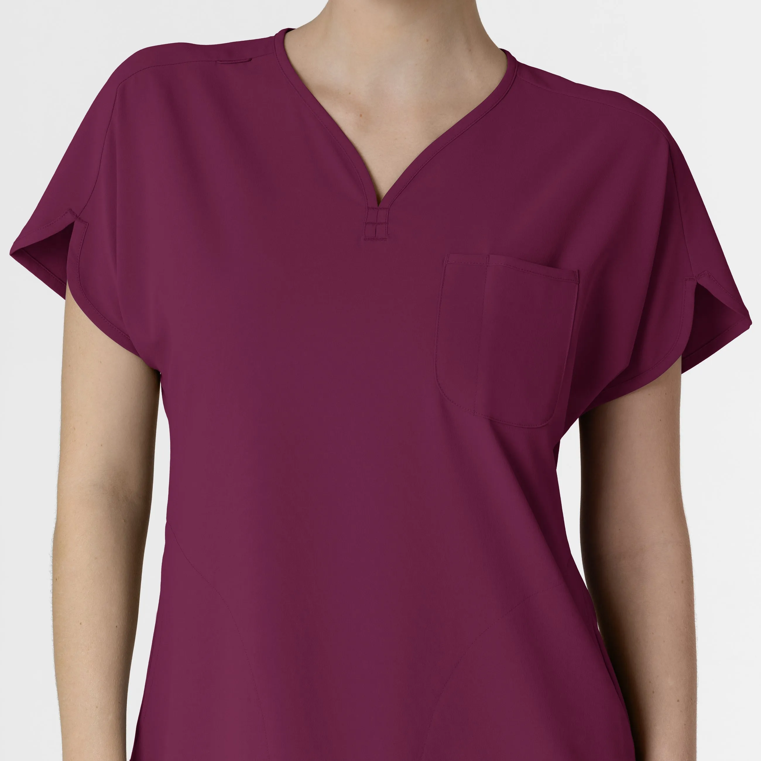 RENEW Women's Dolman Scrub Top - Wine