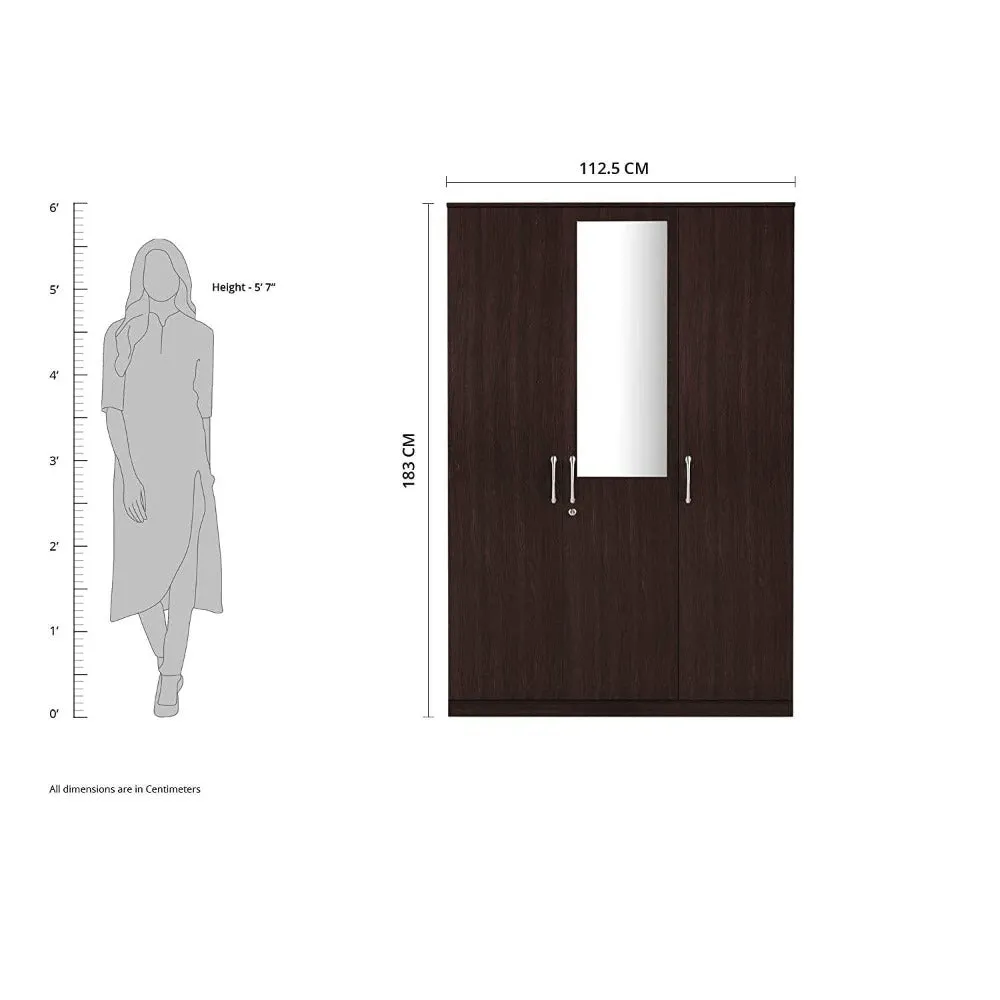Rolx Medusa Engineered Wood Wardrobe Wenge Finish