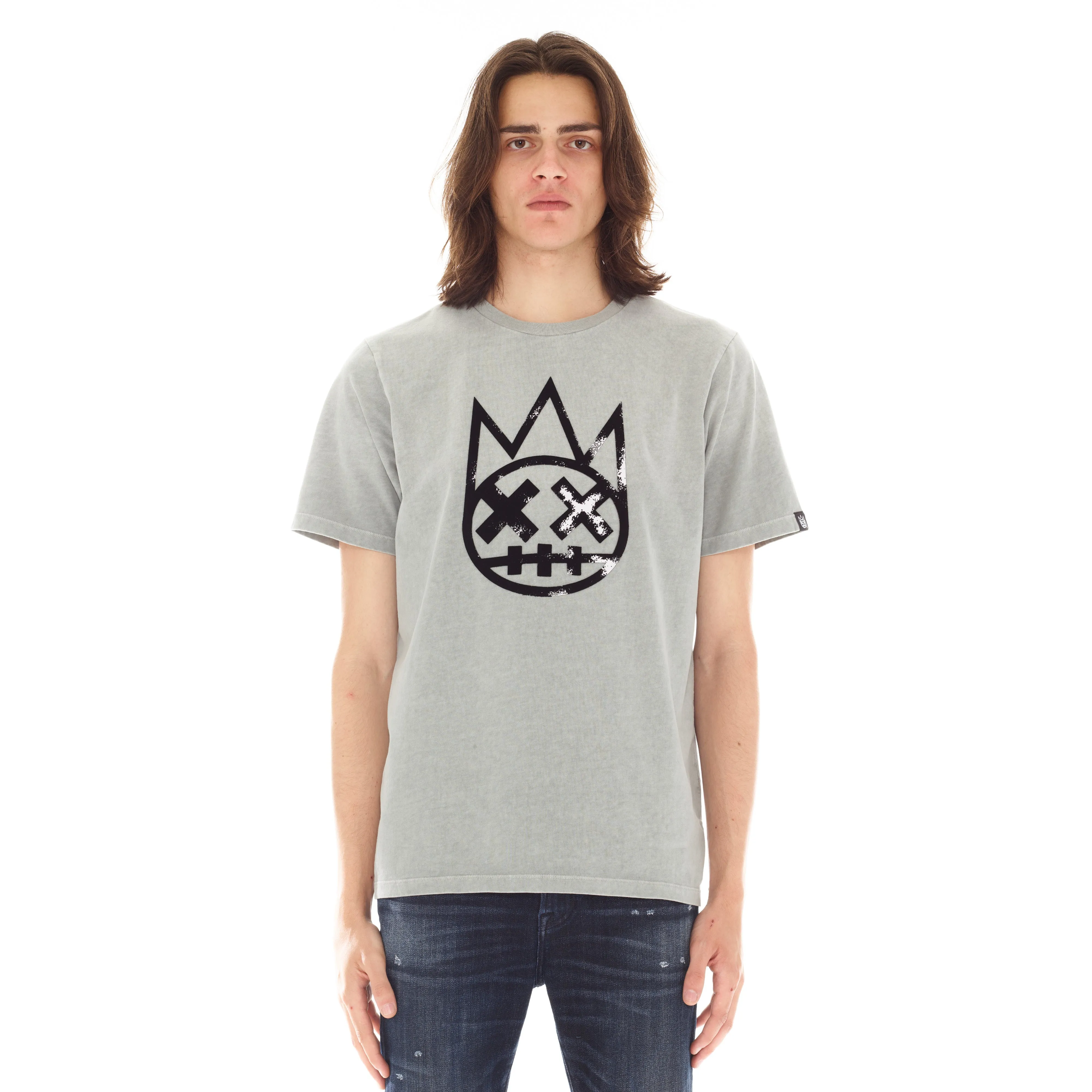 SHIMUCHAN LOGO SHORT SLEEVE CREW NECK TEE IN VINTAGE GREY
