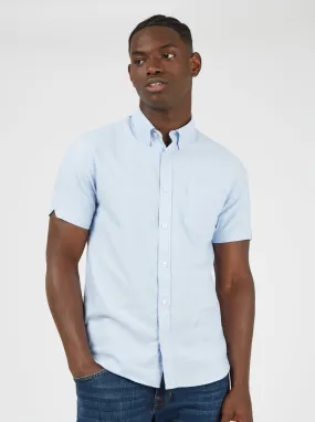 Short-Sleeve Signature Oxford Shirt - Sky