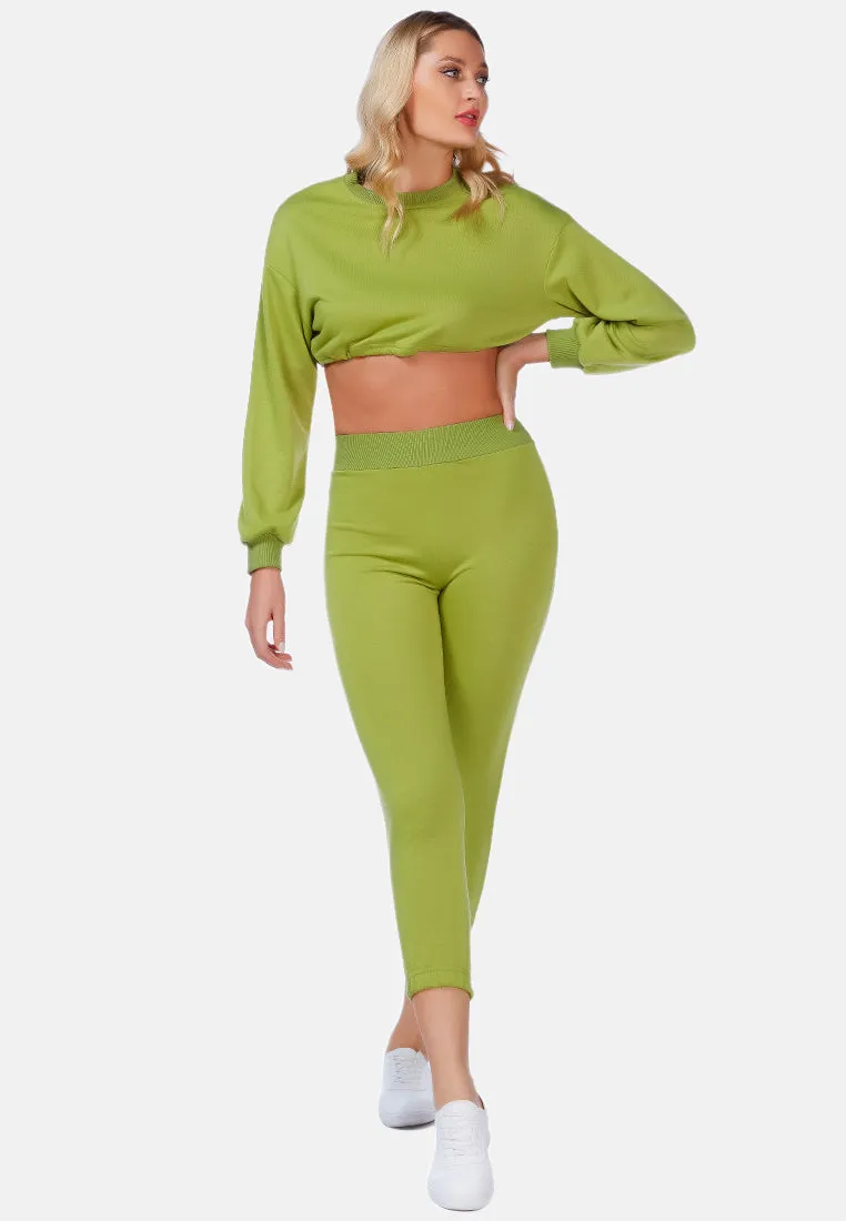 Stay Snug Cropped Sweatshirt By Ruw