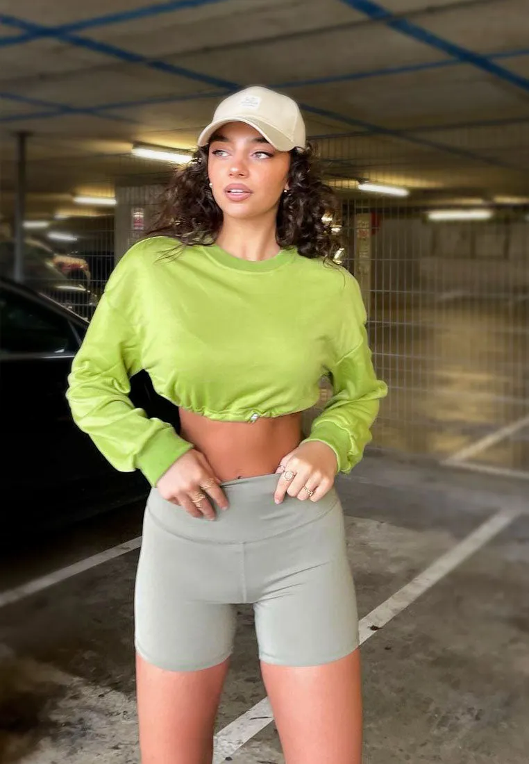 Stay Snug Cropped Sweatshirt By Ruw