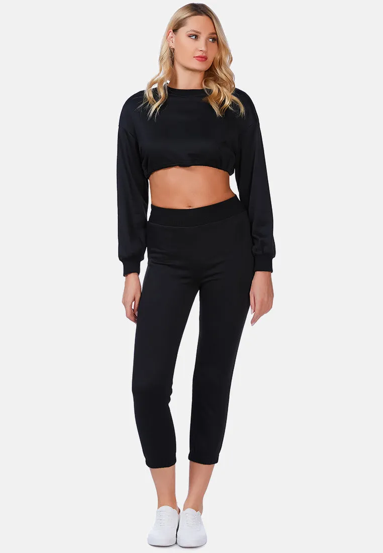 Stay Snug Cropped Sweatshirt By Ruw